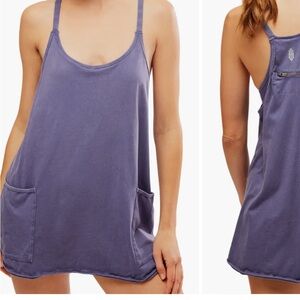 Free People Hot Shot Mini Dress Blue Size M